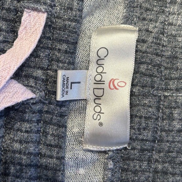 Cuddl Duds Womens L/G 14/16 Gray Constellation Lounge Set Polyester/Spandex 1886 - Picture 2 of 11